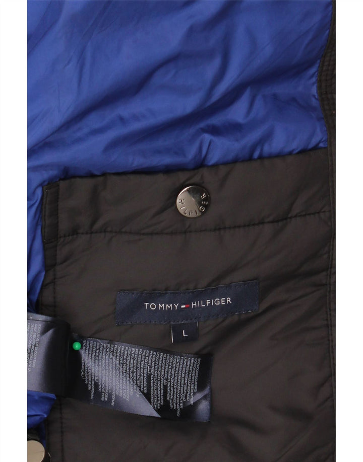 TOMMY HILFIGER Muška podstavljena jakna UK 40 velika crna najlonska