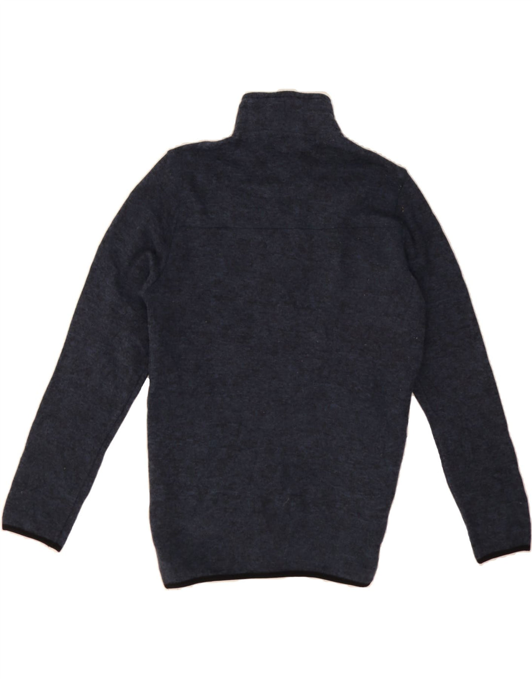 EDDIE BAUER Mens Zip Neck Sweatshirt Jumper Small Navy Blue Flecked Vintage Eddie Bauer and Second-Hand Eddie Bauer from Messina Hembry 