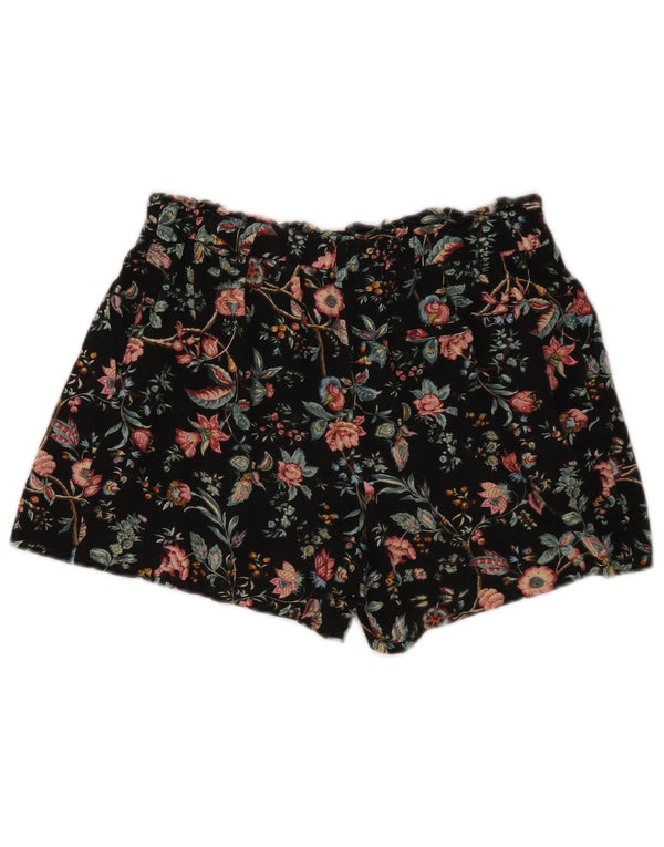Oasis ženske chino kratke hlače UK 10 male W28 crne cvjetne