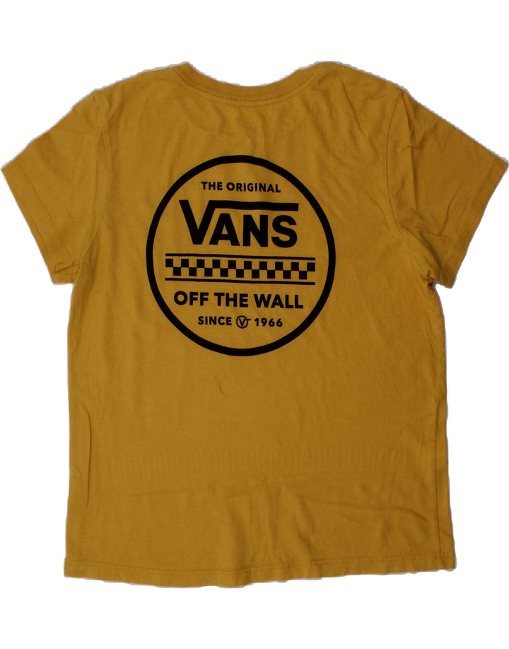 VANS Boys Graphic T-Shirt Top 8-9 Years sMALL Yellow Vintage Vans and Second-Hand Vans from Messina Hembry 