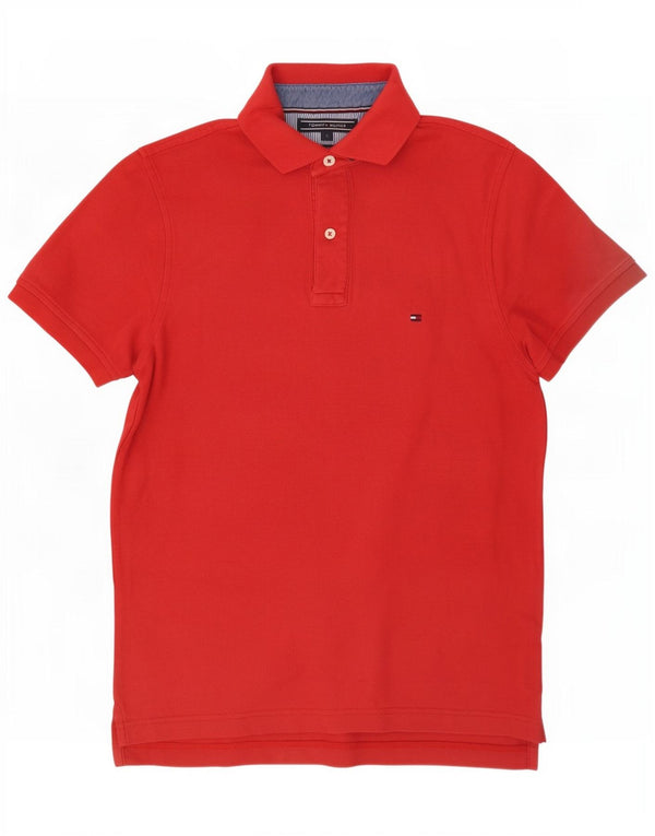 Tommy Hilfiger muška uska polo majica mala crvena pamučna