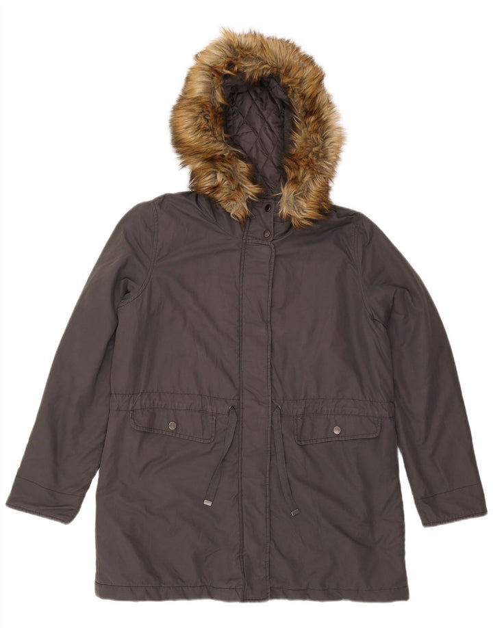 Benetton ženska parka jakna s kapuljačom UK 40 Large Grey Pamuk