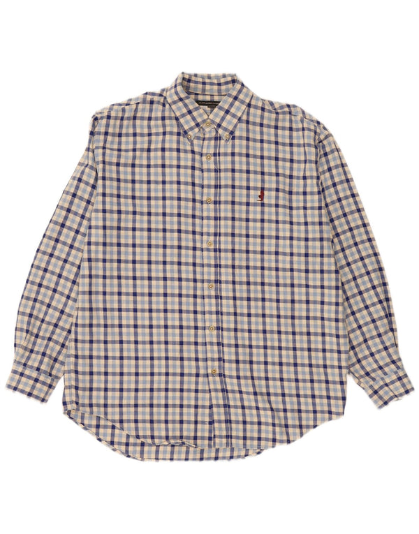 Marlboro Classics Muška flanelska košulja Large Blue Gingham pamuk