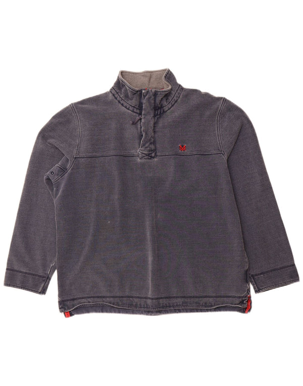 Crew Clothing Muška majica s izrezom s patentnim zatvaračem 2XL tamnoplavi pamuk