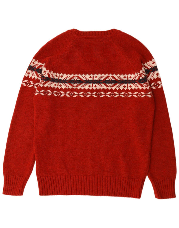 Superdry muški džemper s veznim izrezom XL Red Fair Isle akril