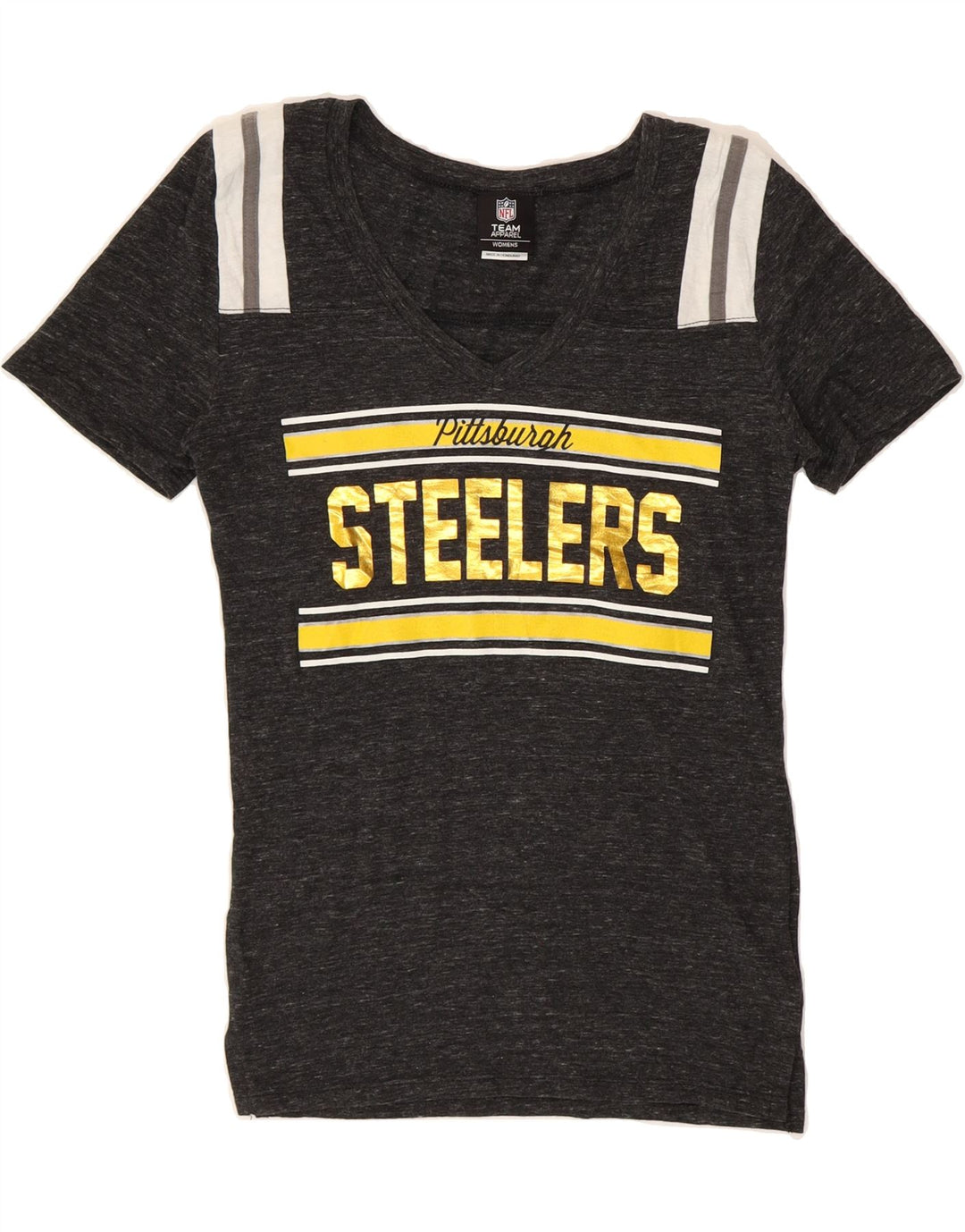 NFL Womens Pittsburgh Steelers Graphic T-Shirt Top UK 10 Small Grey Vintage NFL and Second-Hand NFL from Messina Hembry 
