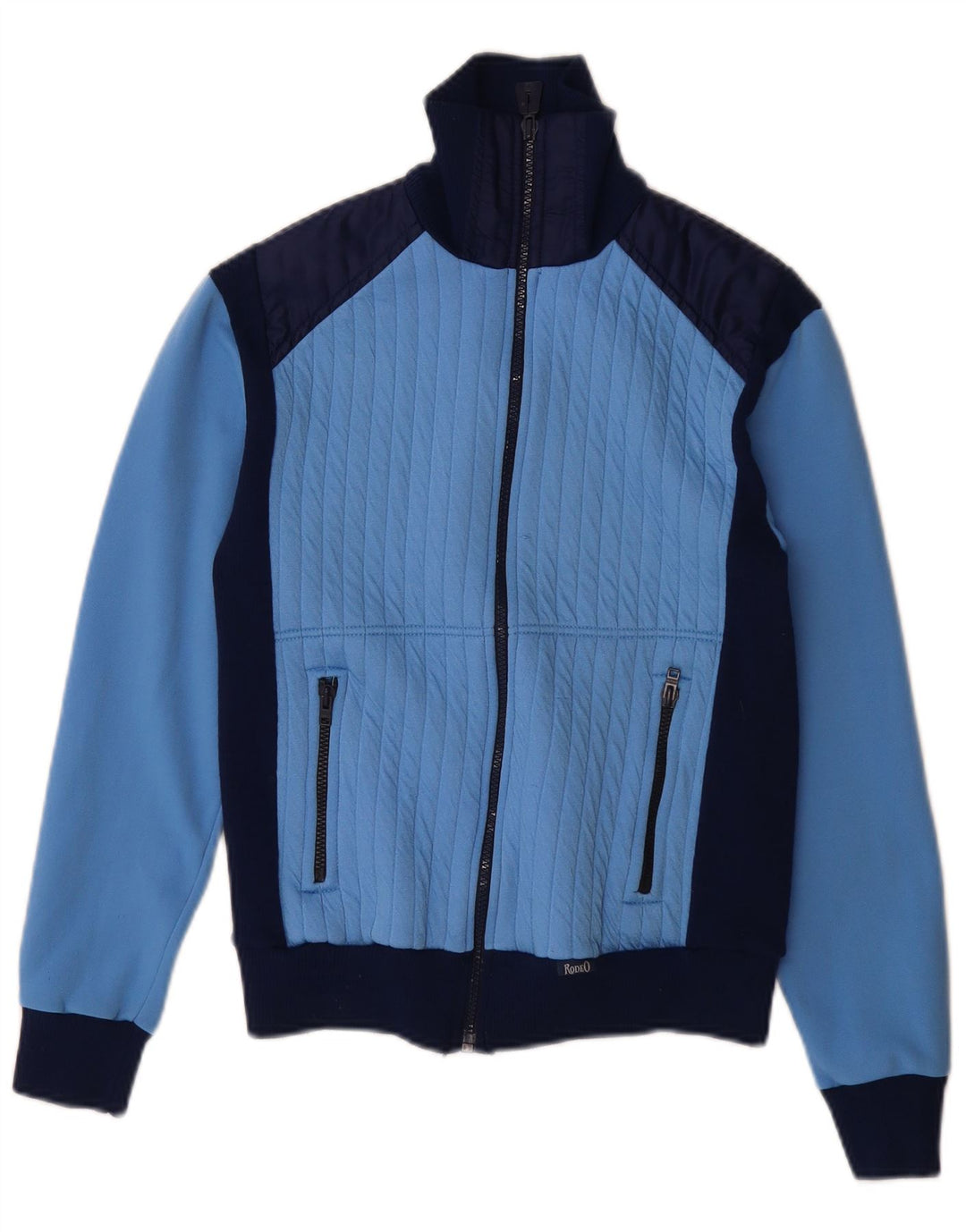 RODEO Womens Tracksuit Top Jacket IT 38 XS Blue Colourblock Polyamide