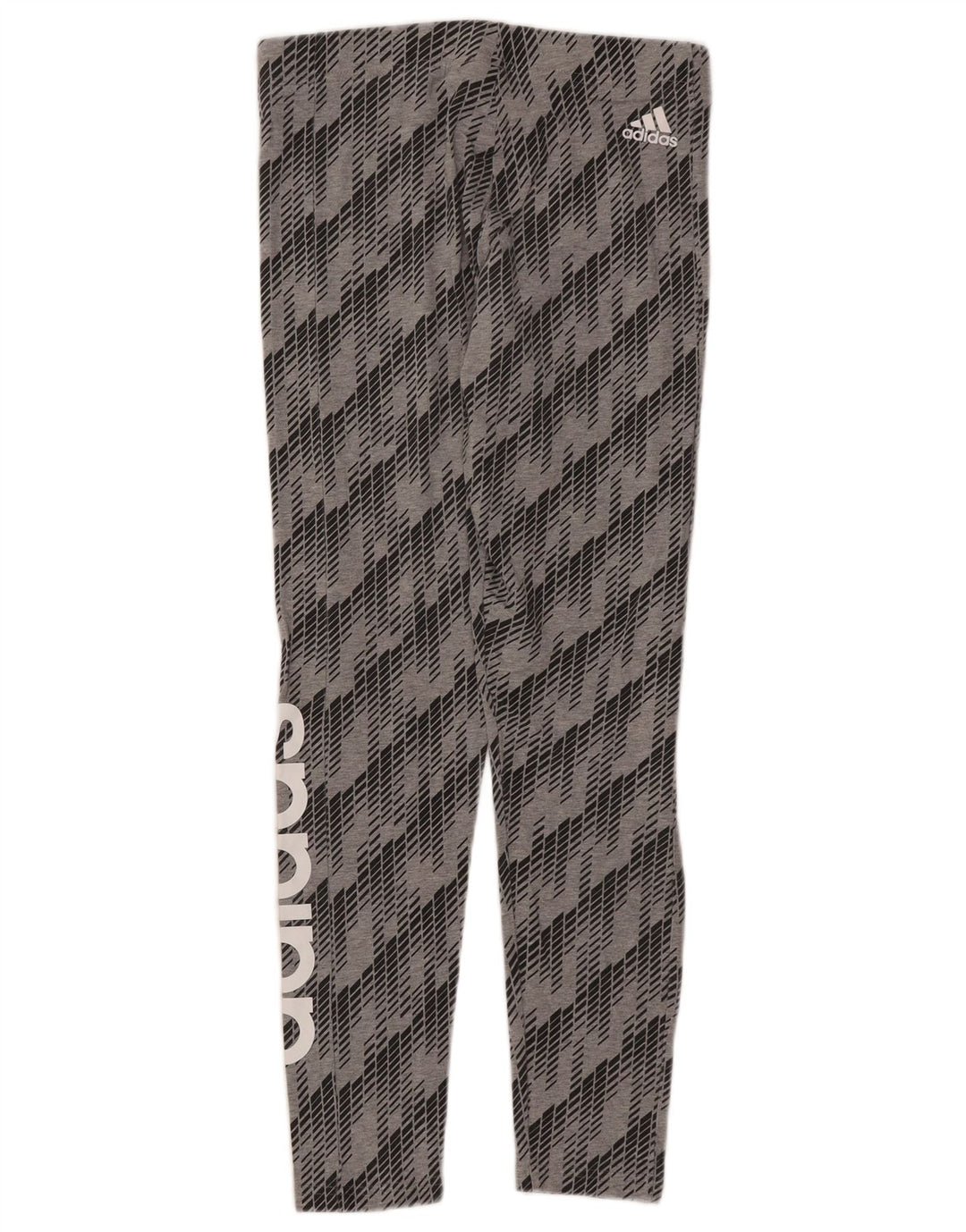 ADIDAS Womens Graphic Leggings UK 8 Small  Grey Geometric