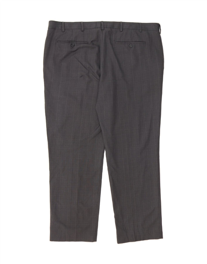IZOD Mens Straight Chino Trousers W42 L30 Grey Check Polyester Vintage Izod and Second-Hand Izod from Messina Hembry 