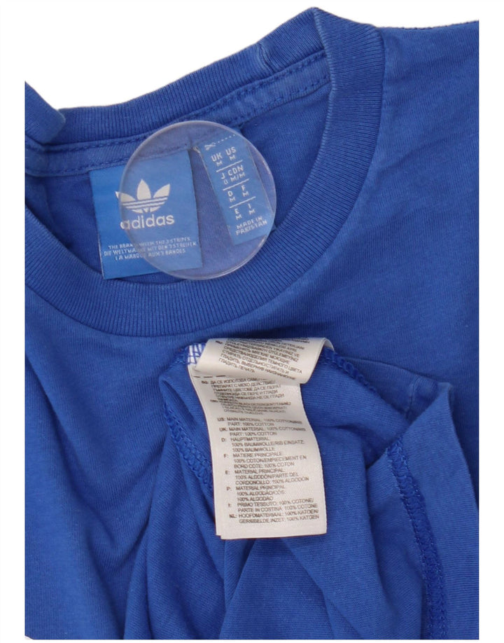 Adidas muška majica s grafičkim motivima srednje plavi pamuk
