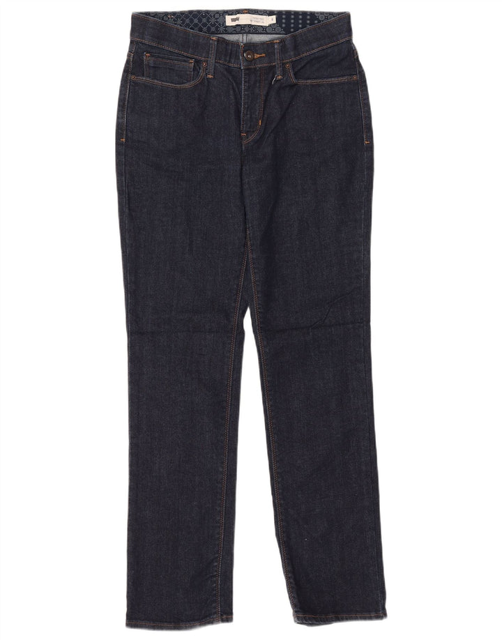 Levi's ženske ravne traperice US 6 srednje W28 L30 tamnoplavi pamuk