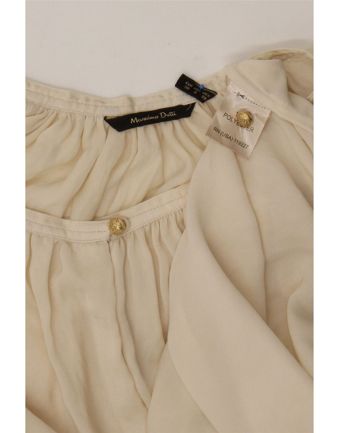 Ženska bluza dugih rukava Massimo Dutti EU 38 srednje bež poliester