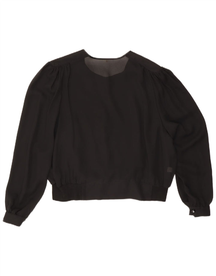 VINTAGE ženska košulja bluza IT 50 XL crna viskoza