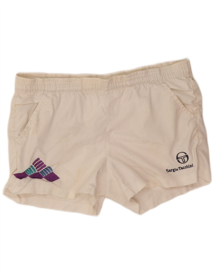 Sergio Tacchini muške sportske kratke hlače IT 46 mali bijeli poliester