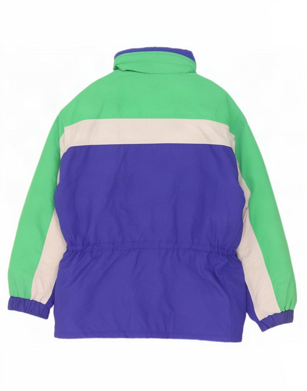 Sergio Tacchini Mens Hooded Ski Jacket IT 54 2XL Blue Colourblock Polyamide