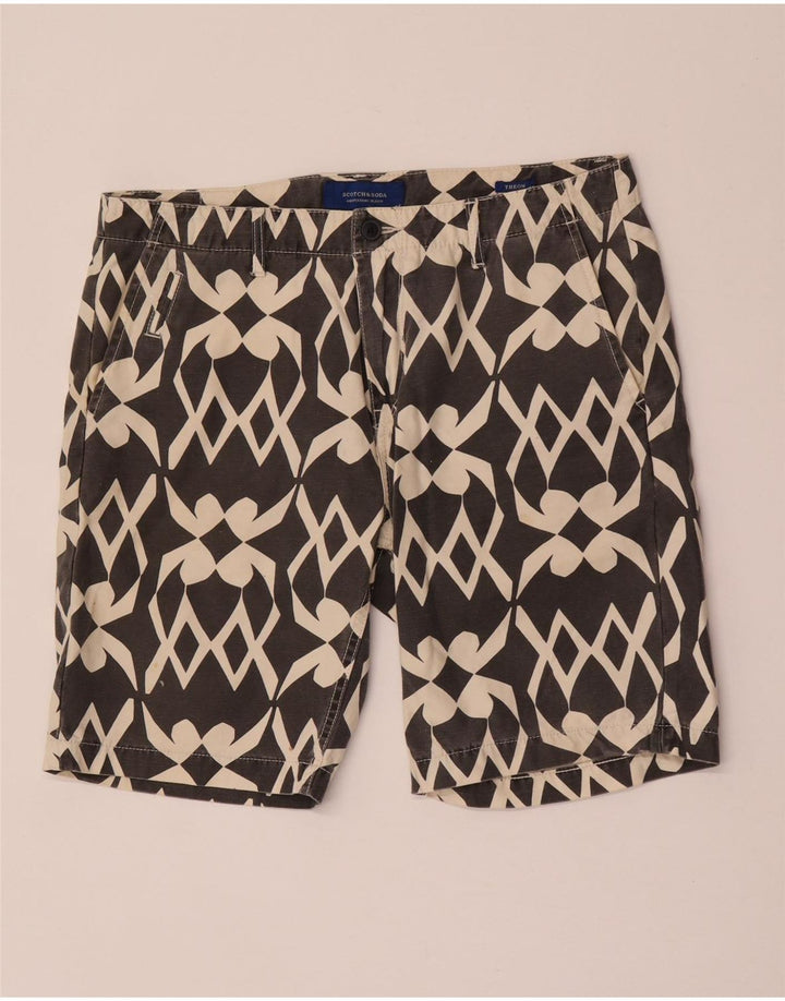 Scotch & Soda muške chino kratke hlače W32 srednje crne geometrijske boje