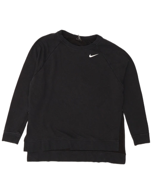Nike Ženski Dri Fit Oversized Sweatshirt Jumper UK 14 Srednje crna