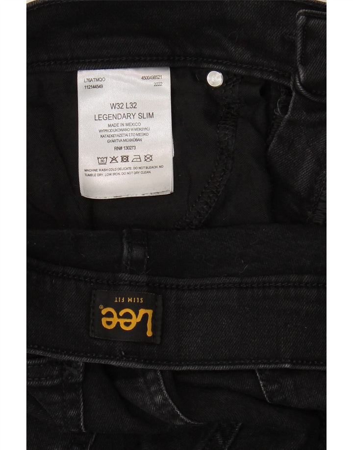 Lee Mens Legendary Slim Jeans W32 L32 Crni pamuk