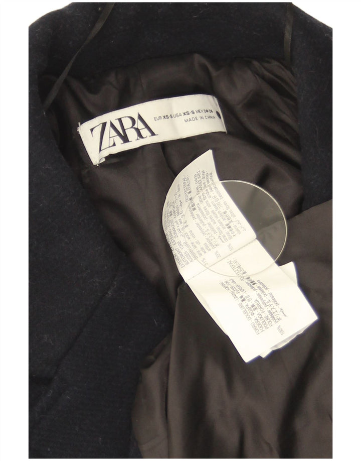Zara ženski preveliki kaput UK 6 XS tamnoplava vuna