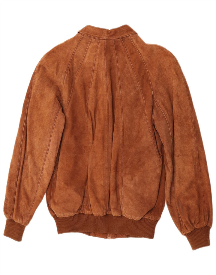 Vintage muška bomber jakna od brušene kože UK 36 Mala smeđa kožna