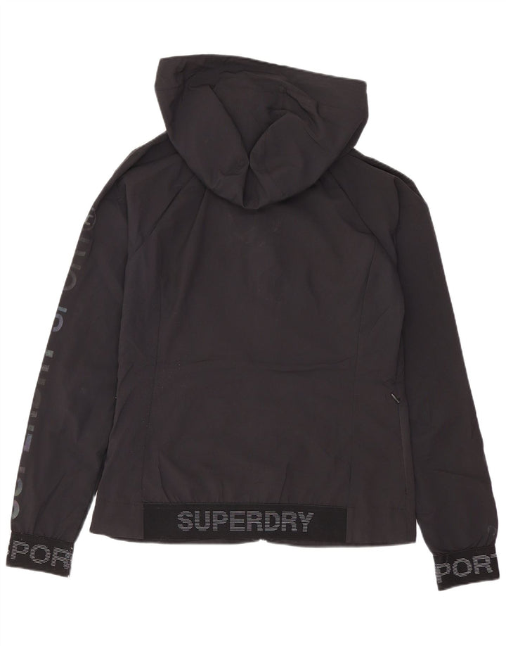 Superdry ženska jakna s kapuljačom UK 8 Mala crna poliester