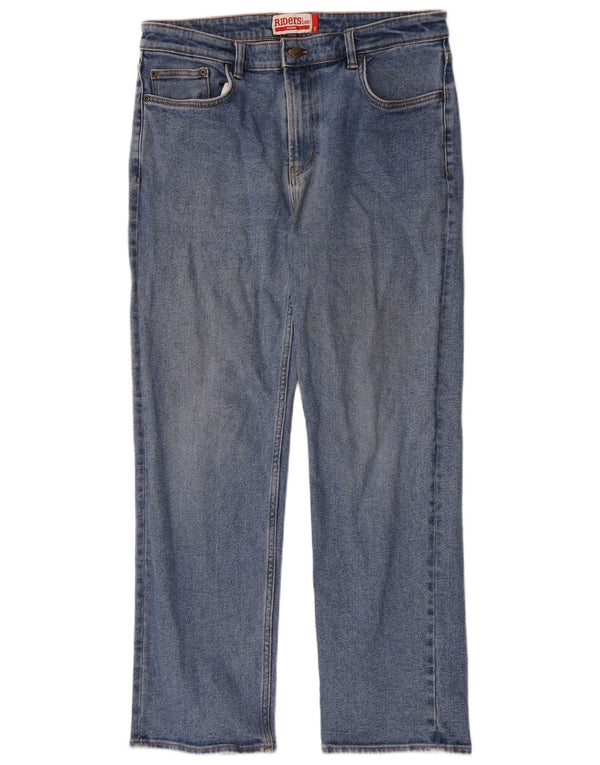 Lee Mens Riders Straight Jeans W36 L30 Plavi pamuk