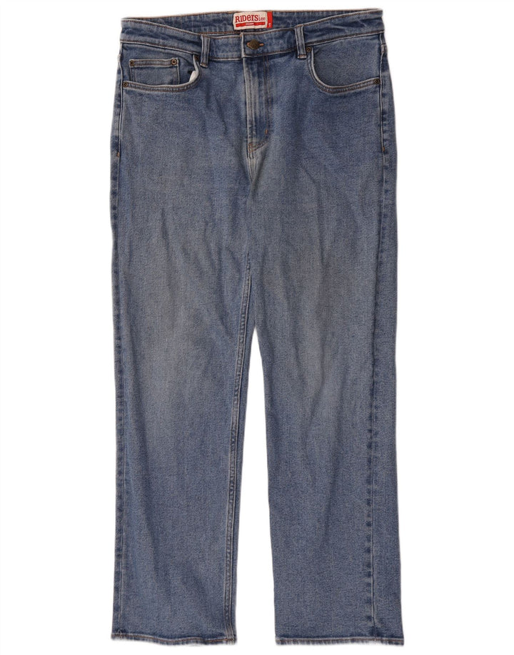 Lee Mens Riders Straight Jeans W36 L30 Plavi pamuk