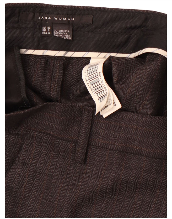 ZARA ženske ravne chino hlače EU 40 srednje W30 L28 sive riblja kost