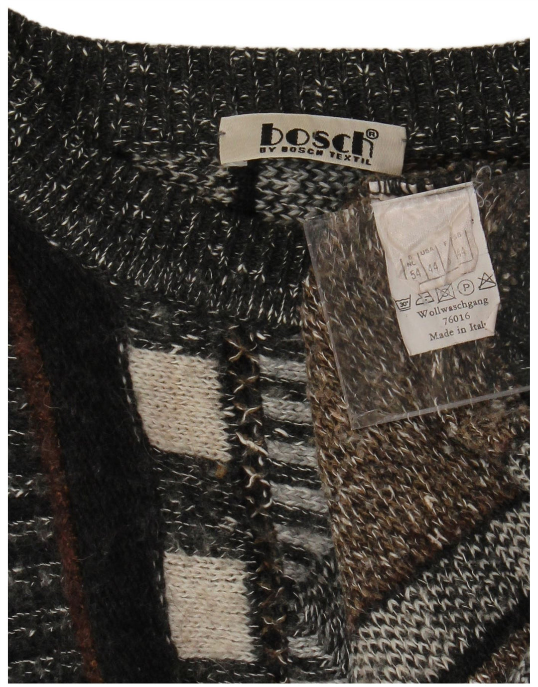 VINTAGE muški džemper s okruglim izrezom UK 44 XL na višebojne pruge