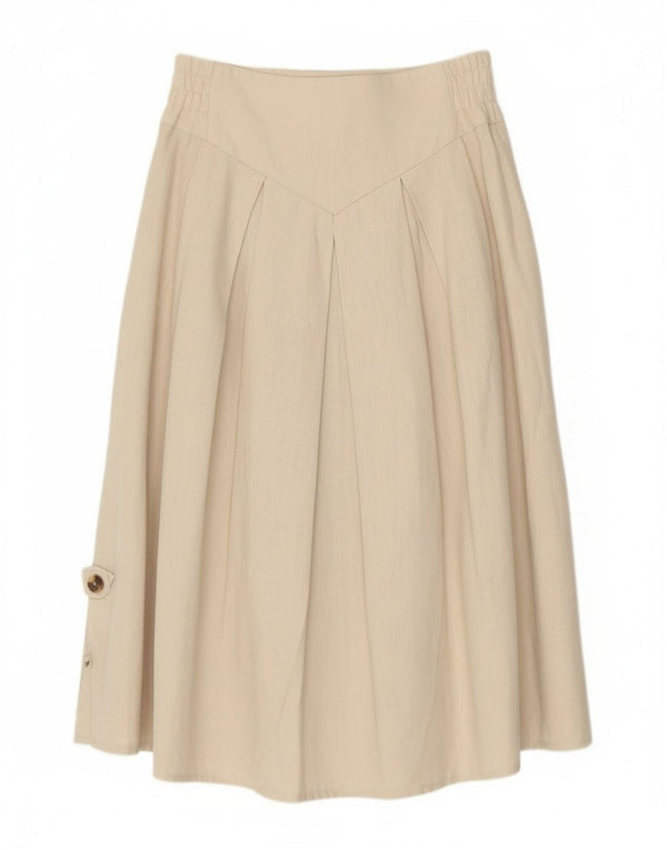 Ortler Trachten ženska lepršava suknja visokog struka EU 48 2XL W30 bež lan