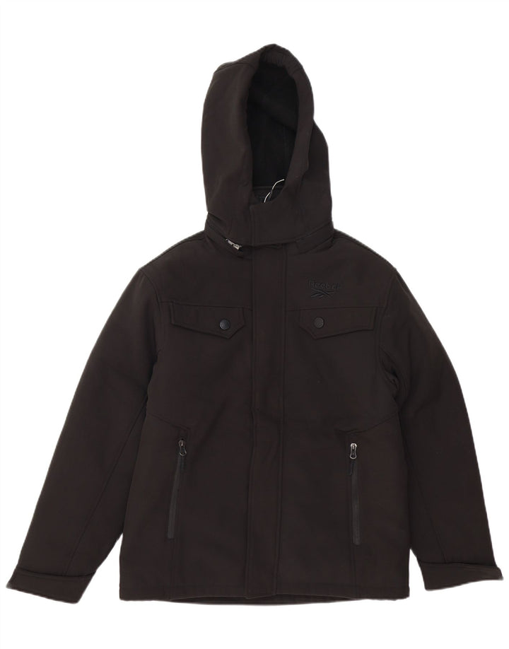 REEBOK Vjetrovka s kapuljačom za dječake 10-11 godina crna poliester