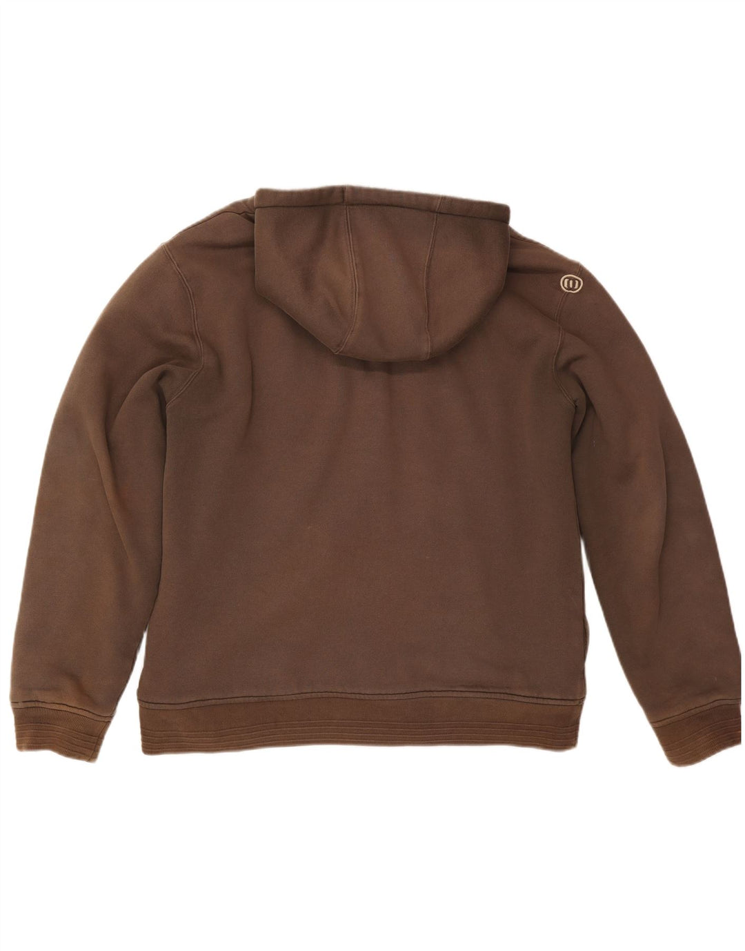 Veliki smeđi pamuk pulover s kapuljačom s patentnim zatvaračem ANIMAL