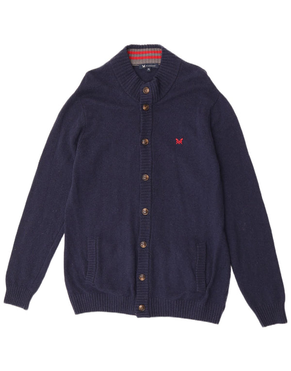 Crew Clothing Muški kardigan pulover XL tamnoplava janjeća vuna