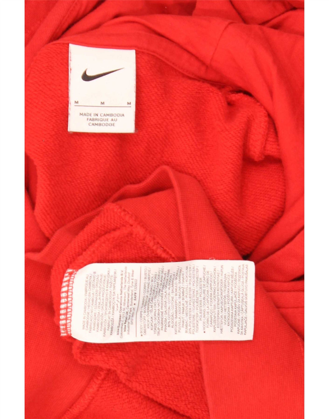 Nike muška majica s kapuljačom, srednji crveni pamuk