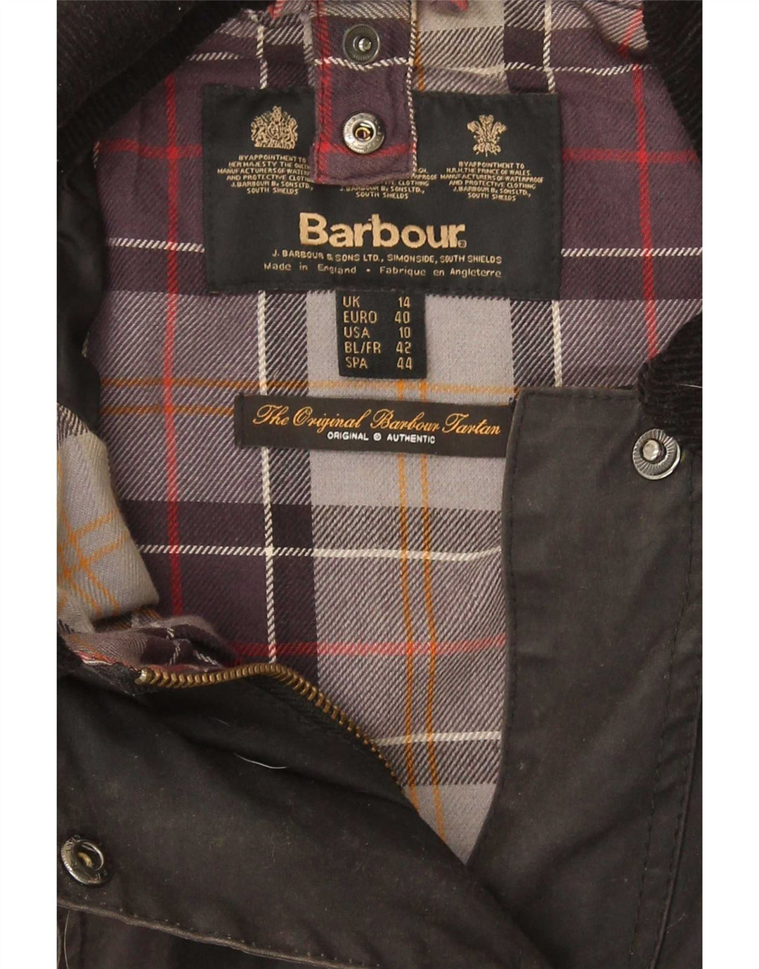 Barbour ženska jakna od voštanog pamuka UK 14 velika siva