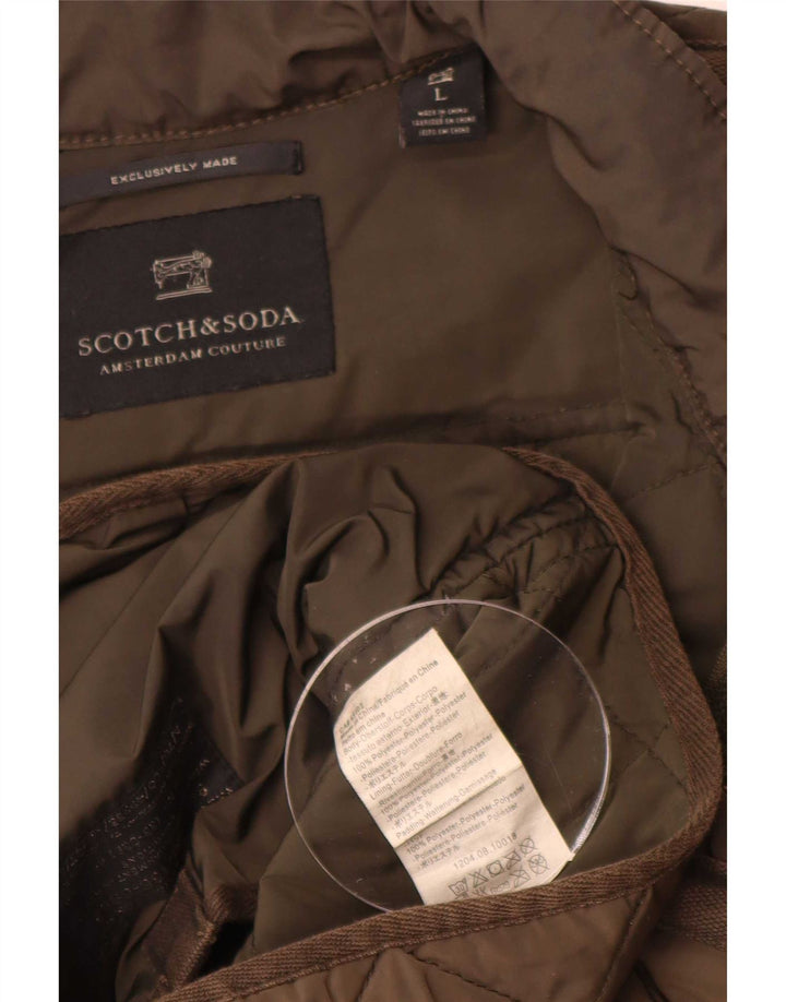 Scotch & Soda muška prošivena jakna UK 40 veliki kaki poliester