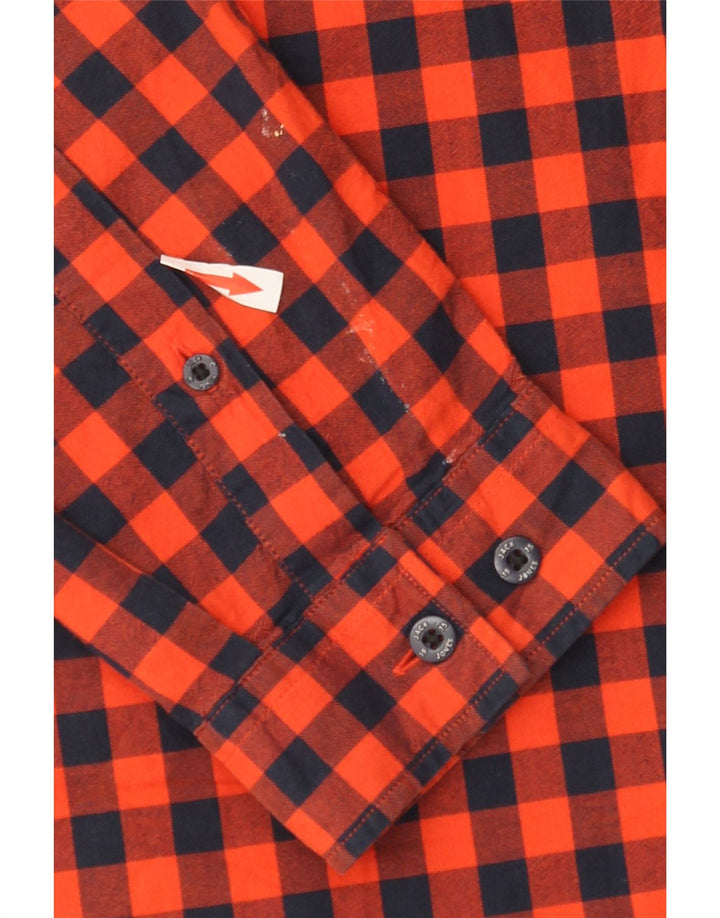 Jack & Jones muška uska košulja XL crveni pamuk od ginghama