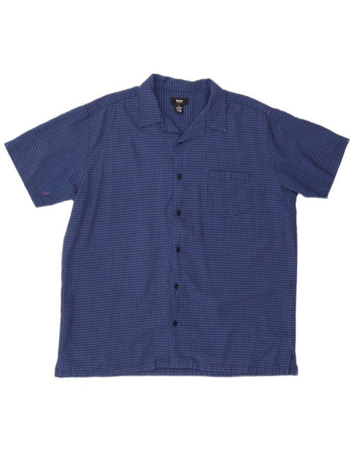 MOSSIMO muška košulja kratkih rukava XL Blue Gingham Rayon
