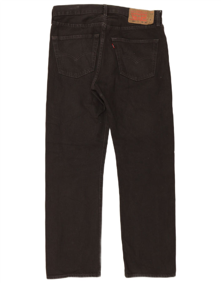 Levi's muške 501 ravne traperice W34 L30 crni pamuk