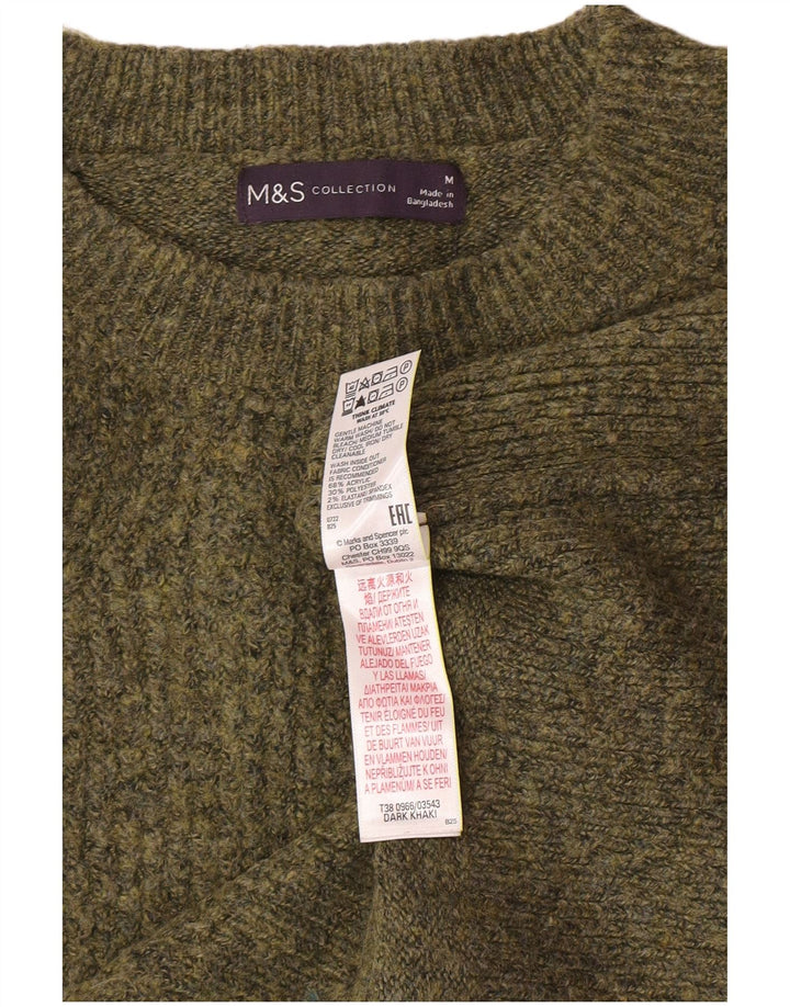 Marks & Spencer ženski džemper s okruglim izrezom UK 14 kaki boje srednje veličine