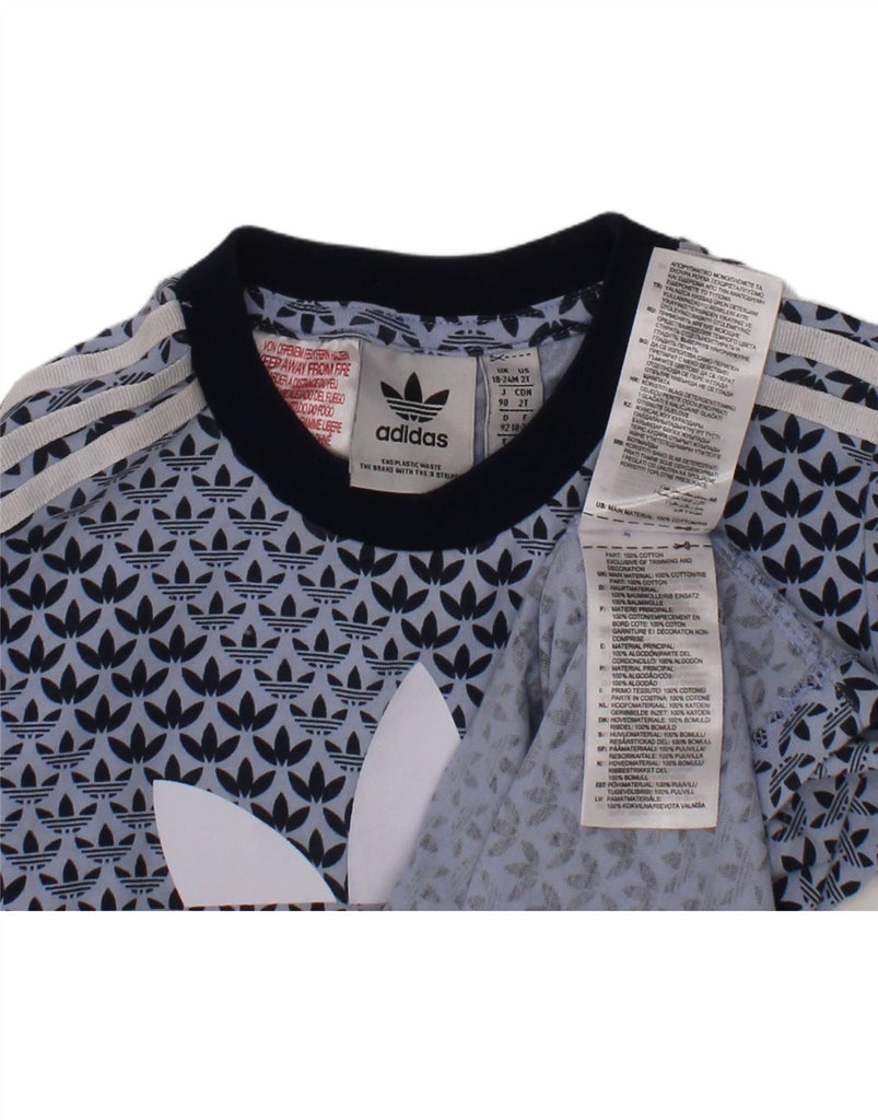 ADIDAS Baby Boys Graphic T-Shirt Top 18-24 Months Blue Cotton Vintage Adidas and Second-Hand Adidas from Messina Hembry 