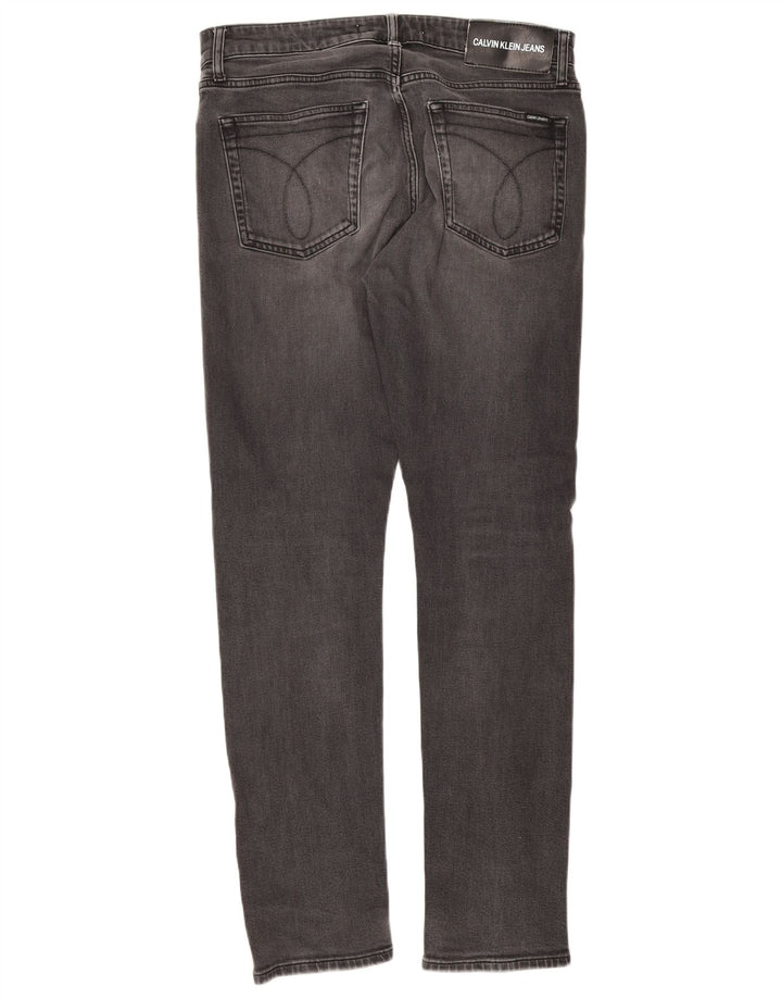 Calvin Klein Muške uske traperice W32 L32 Sivi pamuk