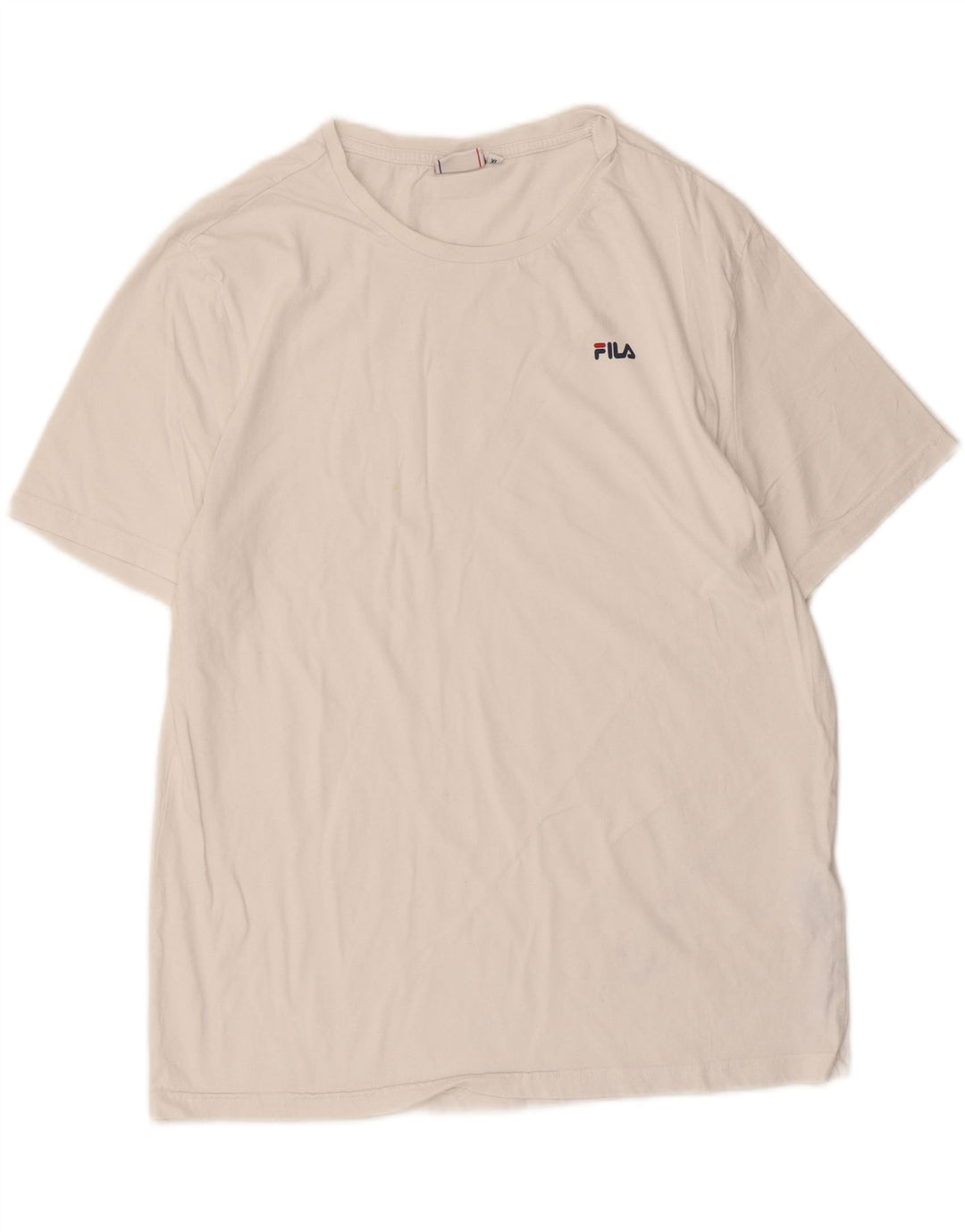 FILA Mens T-Shirt Top XL White Cotton Vintage Fila and Second-Hand Fila from Messina Hembry 