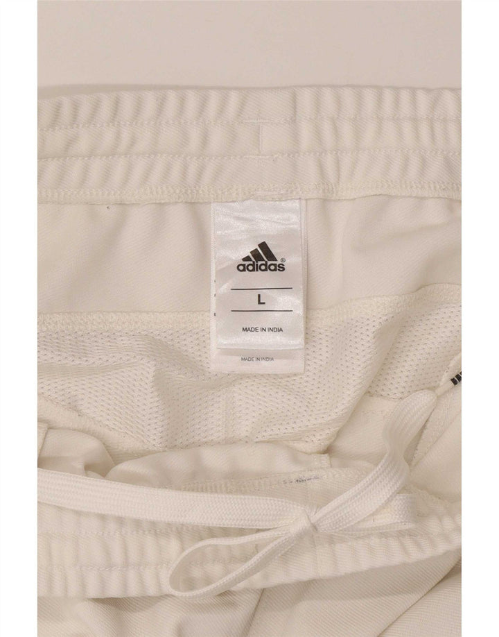 Adidas muške hlače za trenirku velike bijele poliesterske