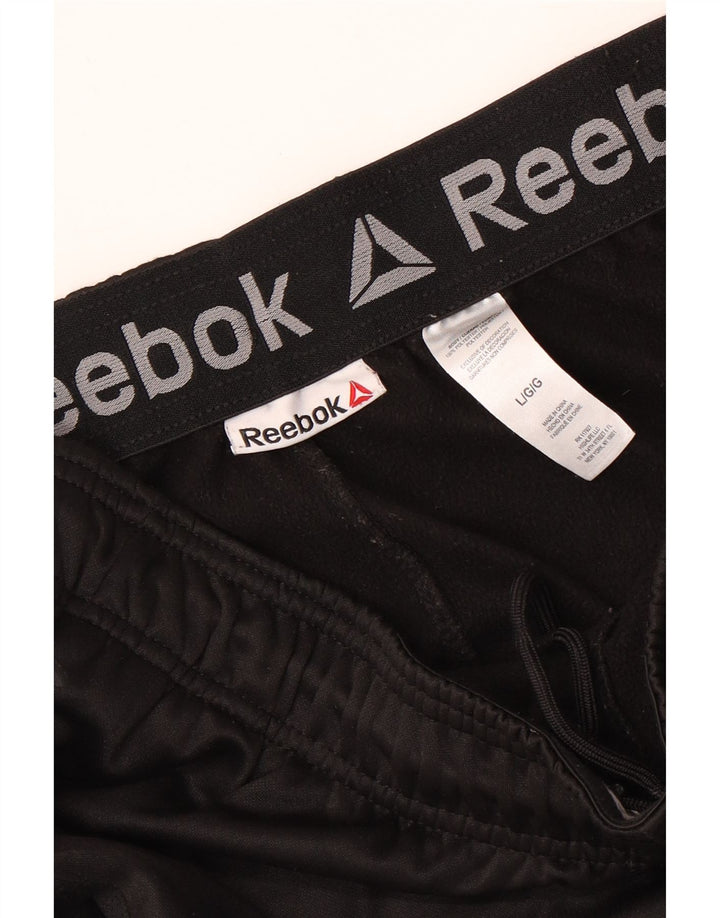 REEBOK Muška trenirka Hlače Joggers Veliki crni poliester