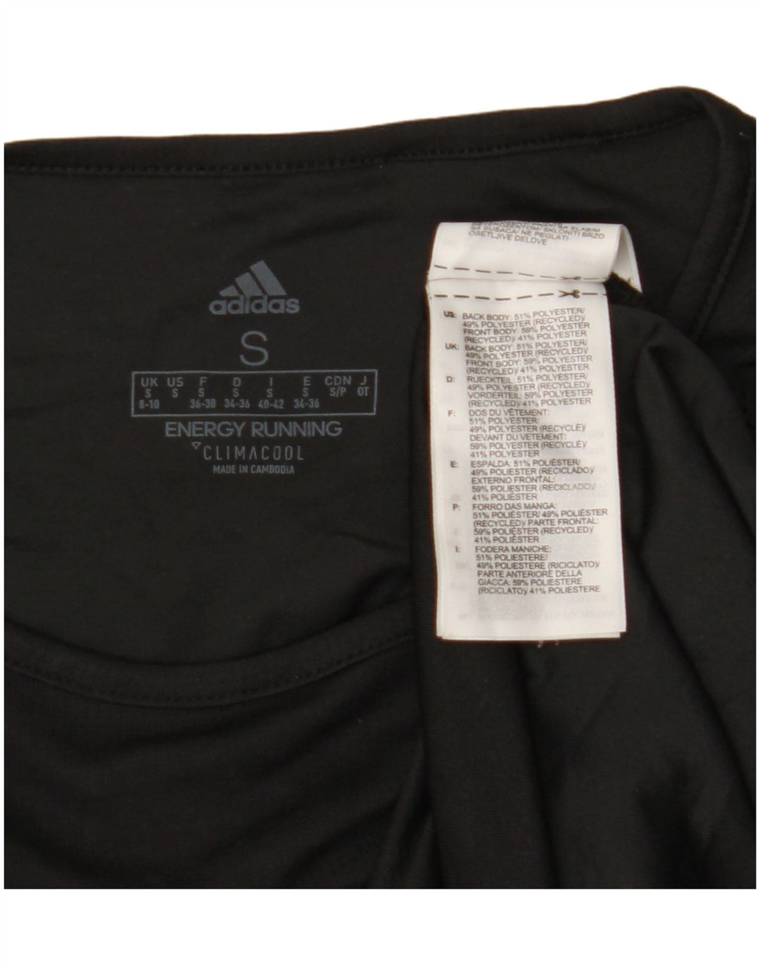 Adidas ženski Climacool top dugih rukava UK 8/10 mali crni poliester