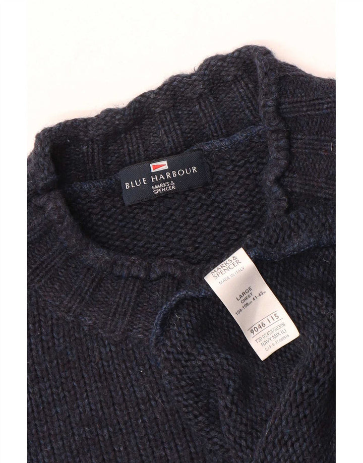 Marks & Spencer, veliki mornarski plavi muški džemper s kornjačičastim ovratnikom