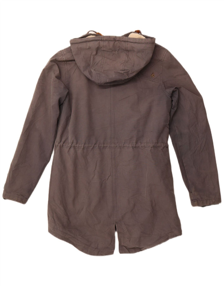 VOLCOM ženska šerpa parka jakna s kapuljačom US 10 Large Grey Cotton