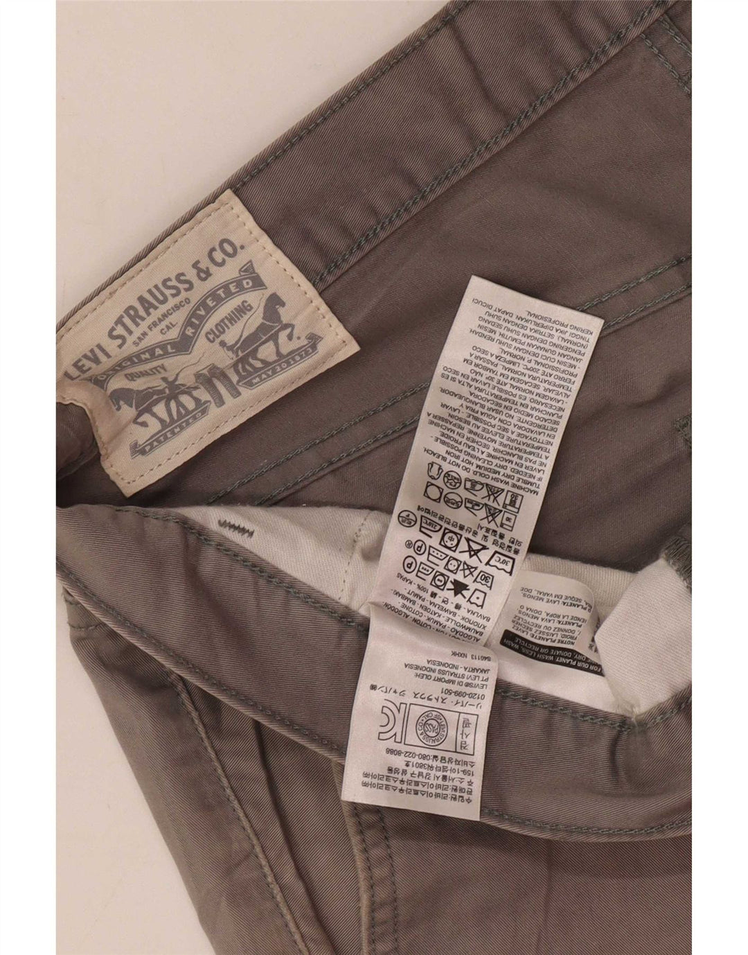 Levi's Regular Chino hlače W36 L32 Sivi pamuk