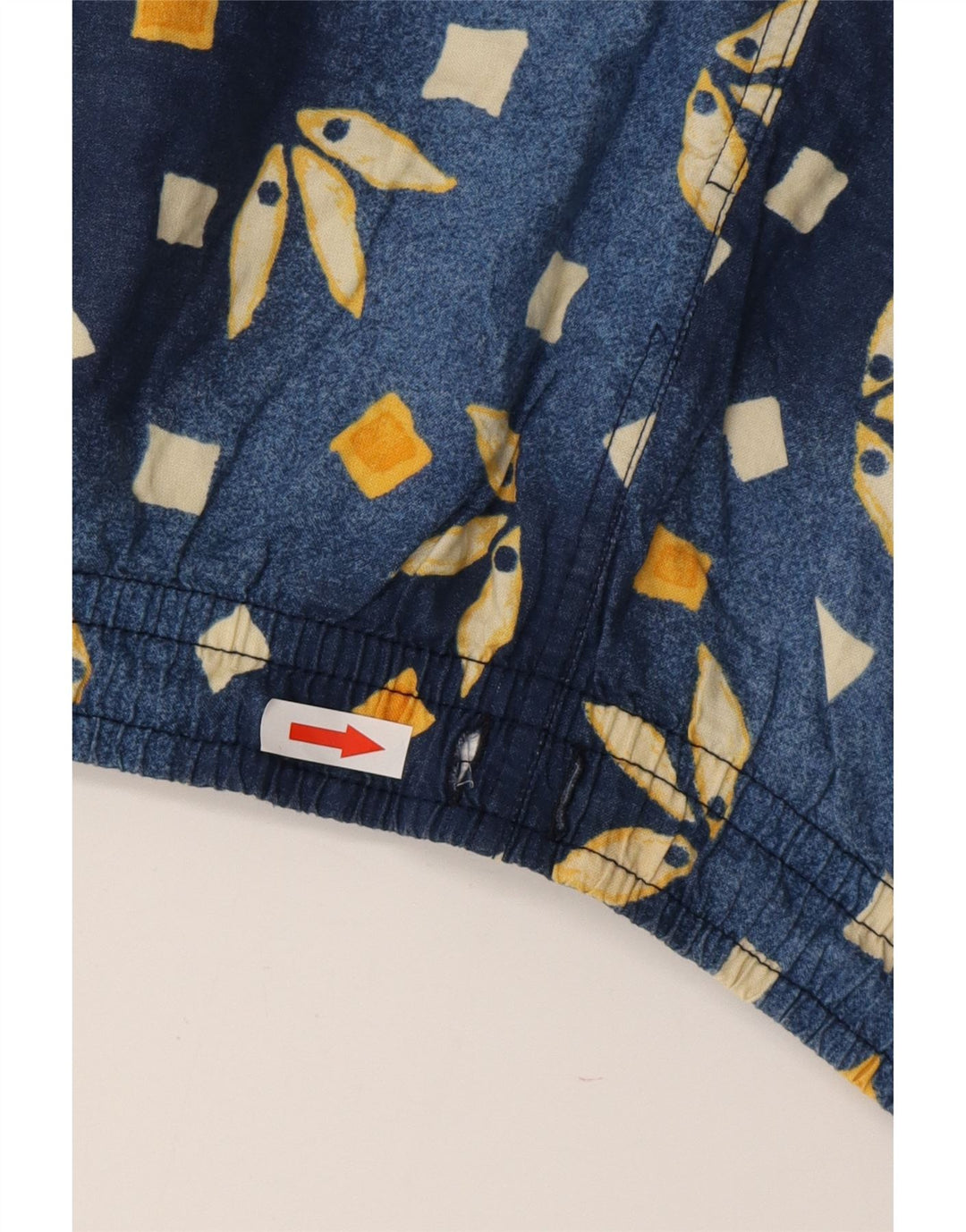 VINTAGE muške kratke kupaće hlače XL plavi geometrijski pamuk